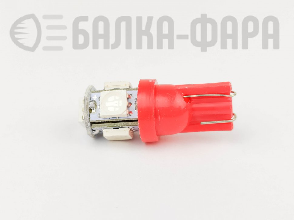 Лампа с/д t10 50х50-5 зеленая