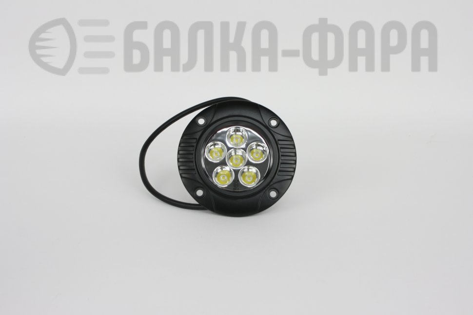Врезная светодиодная фара дополнительного света, 18 Ватт дальняя