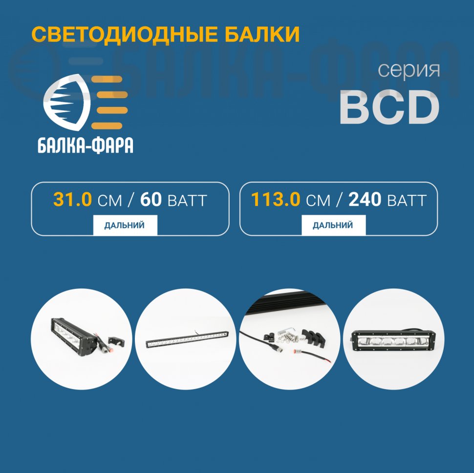 Светодиодная балка 240 Ватт, серия BCD